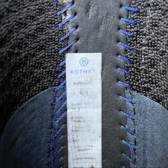 Rothy’s Black Honeycomb Point Flats Size 8 - Picture 10 of 12